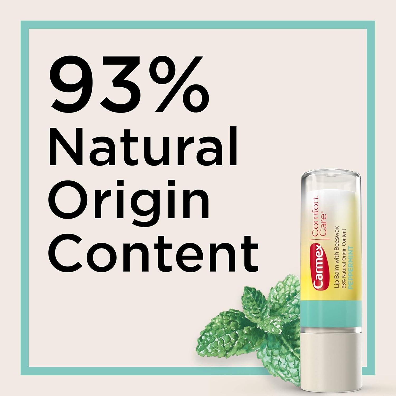image:imageCarmex Comfort Care Lip Balm Sticks with Beeswax Peppermint Lip Balm Flavor 6 Count 3 Packs of 22 Count Pack of 3
