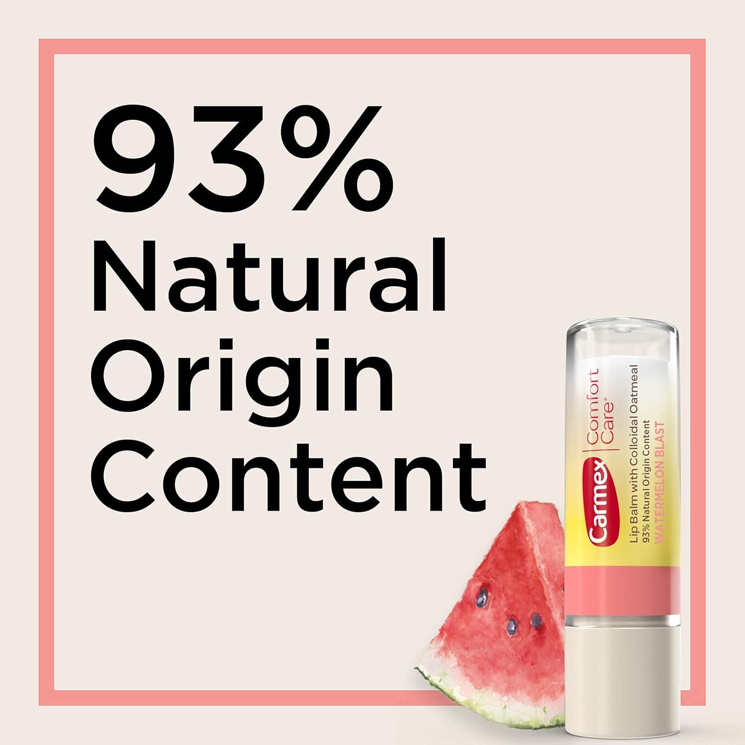 image:imageCarmex Comfort Care Lip Balm Sticks with Colloidal Oatmeal Watermelon Blast Flavor 6 Count 3 Packs of 22 Count 1 Pack of 2