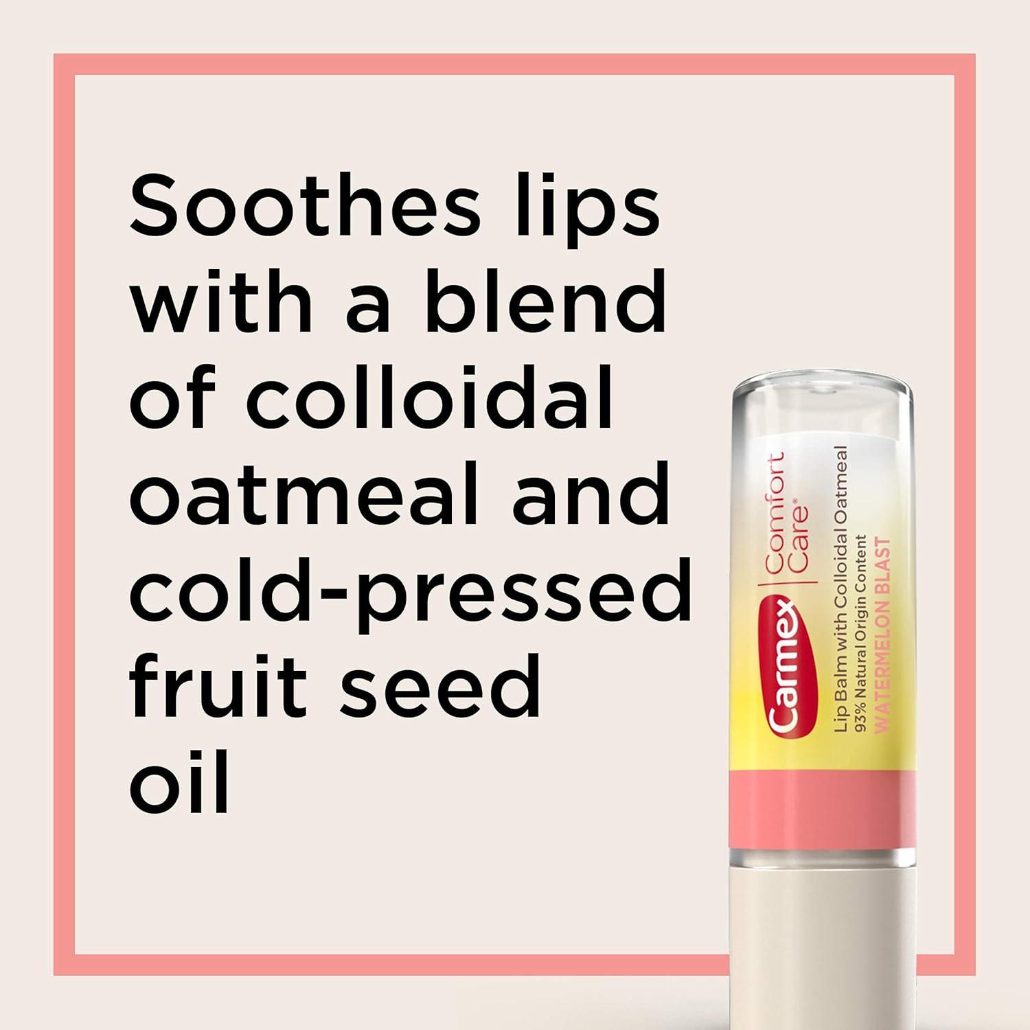 image:imageCarmex Comfort Care Lip Balm Sticks with Colloidal Oatmeal Watermelon Blast Flavor 6 Count 3 Packs of 22 Count 1 Pack of 2