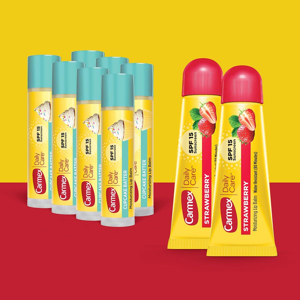 image:imageCarmex Daily Care Moisturizing Lip Balm Sticks SPF 15 Cupcake Batter Flavor 9 Count9 Count 7 Sticks 2 Tubes