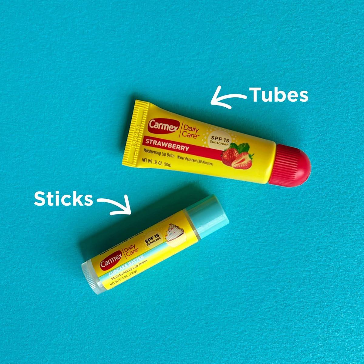 image:imageCarmex Daily Care Moisturizing Lip Balm Sticks SPF 15 Cupcake Batter Flavor 9 Count9 Count 7 Sticks 2 Tubes