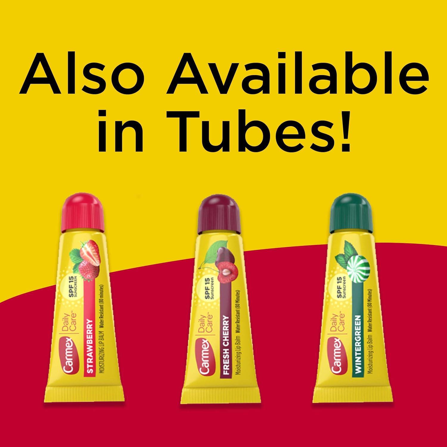 image:imageCarmex Daily Care Moisturizing Lip Balm Sticks with SPF Fresh Cherry Strawberry and Wintergreen Lip Balm Pack 015 OZ 5 packs of 315