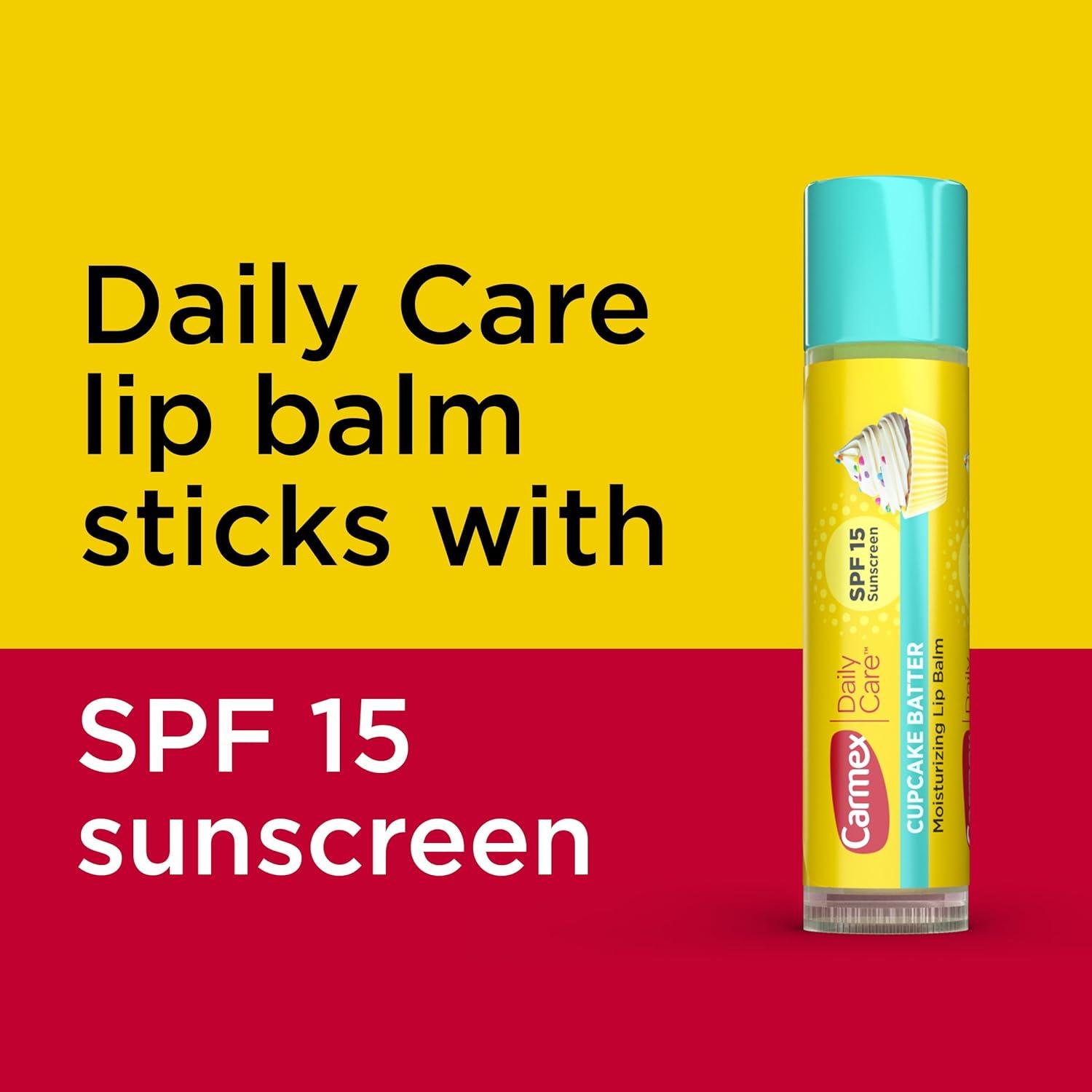 image:imageCarmex Daily Care Moisturizing Lip Balm with SPF 15 Cupcake Batter Lip Balm Sticks 015 OZ Each 12 Count