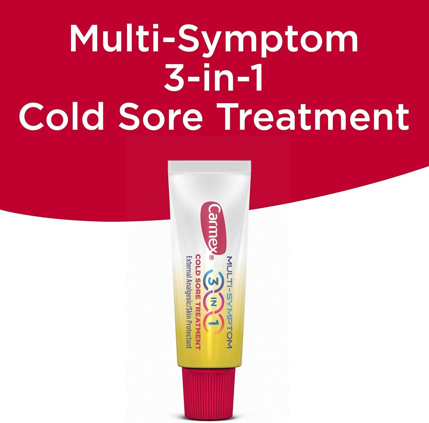 image:imageCarmex MultiSymptom 3in1 Cold Sore Treatment 007 OZ007 Ounce Pack of 1