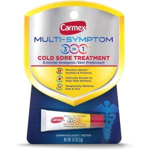 Carmex Multi-Symptom 3-in-1 Cold Sore Treatment – 0.07 OZ(0.07 Ounce (Pack of 1))