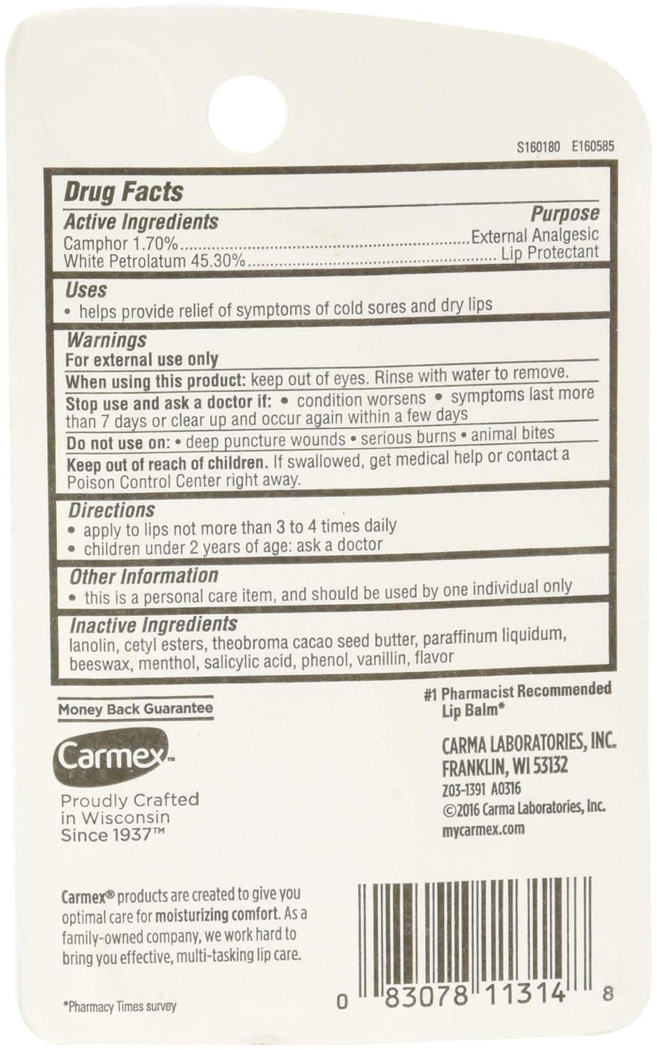 image:imageCarmex Classic Lip Balm Medicated 035 oz1 Count 035 Ounce each