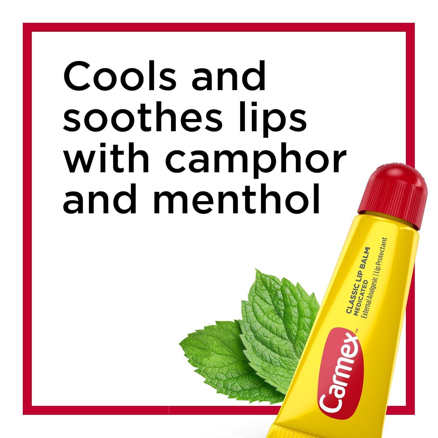 image:imageCarmex Classic Medicated Lip Balm Tubes Lip Moisturizer for Chapped Lips 9 Count 3 Packs of 318 Count 035 Ounce each