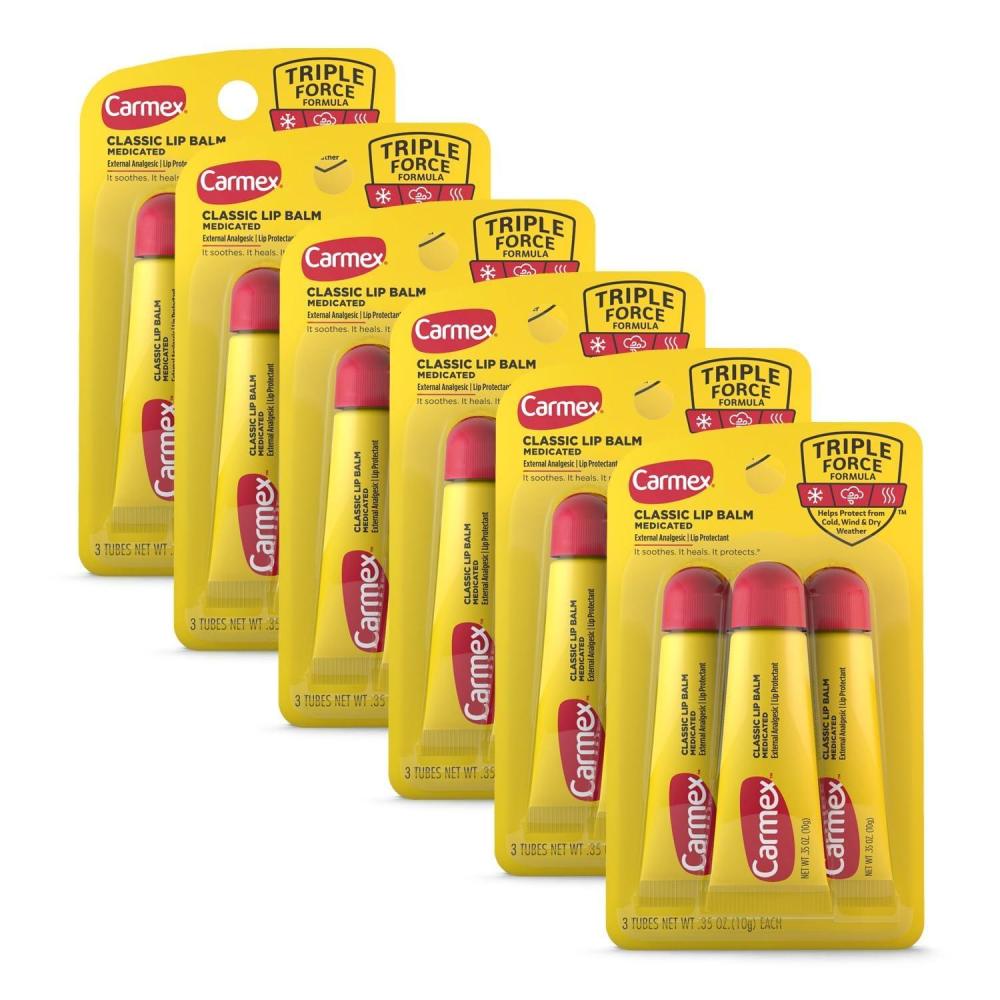 image:imageCarmex Classic Lip Balm Medicated 035 oz18 Count 035 Ounce each
